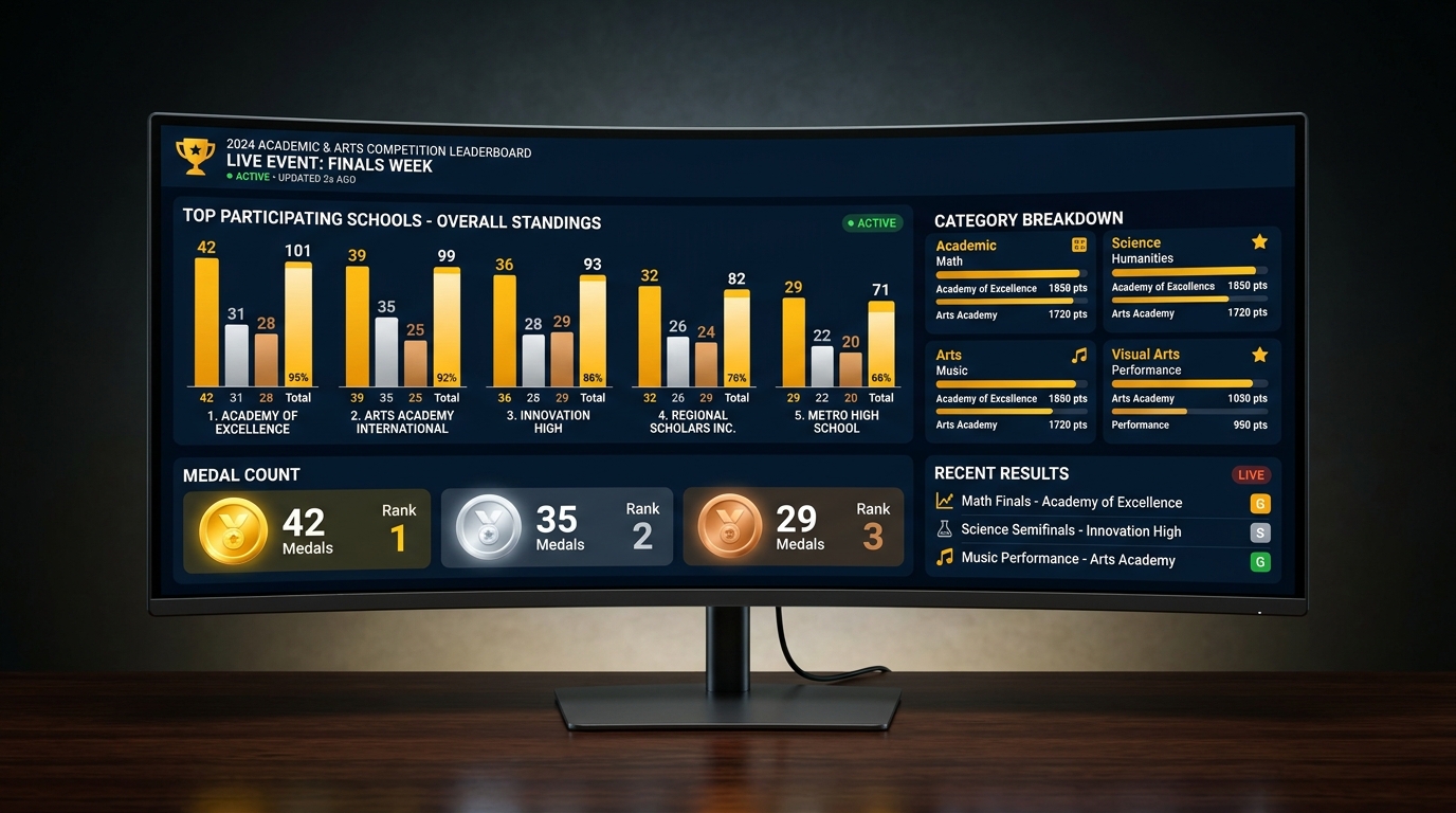 สรุปเหรียญรางวัล Real-Time